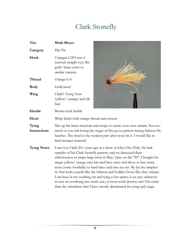 Favorite Patterns of Clark Skamania Flyfishers - Digital Download